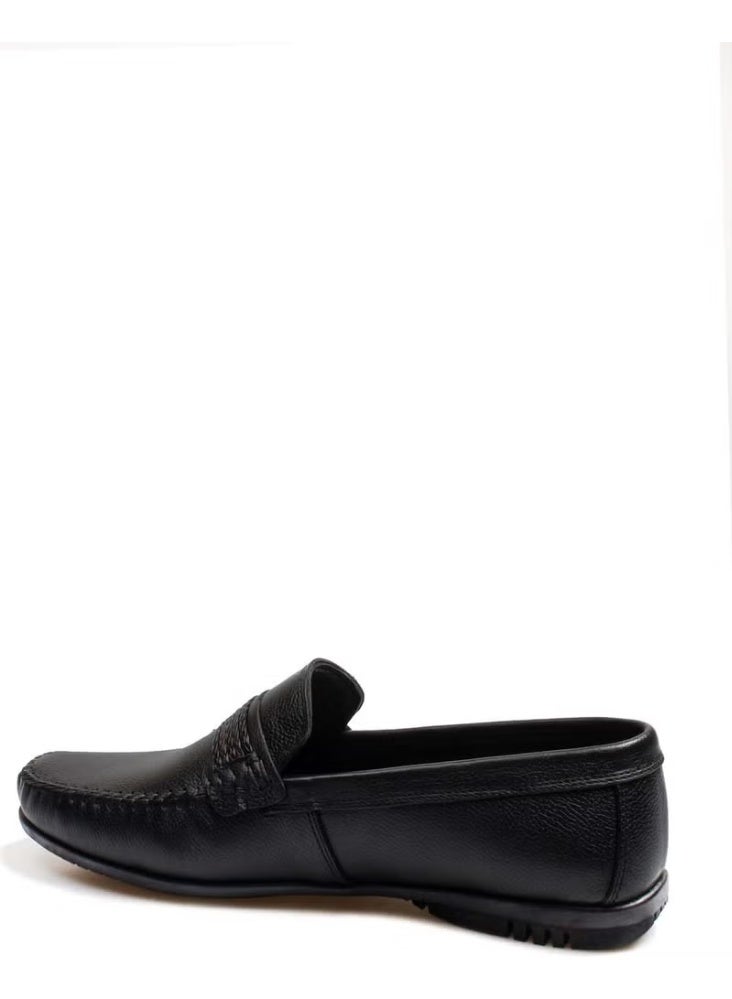 Fast Step Genuine Leather Black Men's Casual Shoes 585ma204 - Image 2